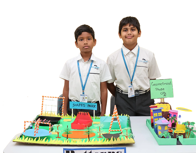 Students with project model